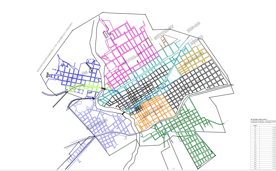 Mapa antigo de Piracuruca